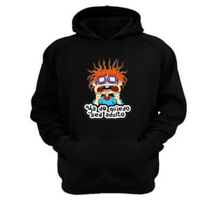 Genérico - Poleron Canguro Carlitos Dibujos Animados Negro Talla Xs Unisex