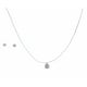 thumbnail image 1 of Set Conjunto Collar Nylon Aros Punto De Luz Plata 5mm Amor, 1 of 3