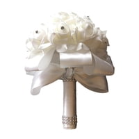 Bothyi - Novia Sosteniendo Ramo, Ramo De Novia Romántico Para Fiesta Al Aire Libre, Aniversario, Blanco