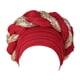 thumbnail image 1 of Turbante Africano Para Mujer, Pañuelo Para La Cabeza, Cubierta Para El Pelo Trenzada Con Lentejuelas, Gorro Rojo., 1 of 3