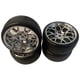 thumbnail image 2 of Juego De Ruedas Y Neumáticos Para Camiones De Orugas Tamiya TT01 TT02 HSP Blanco, 2 of 5