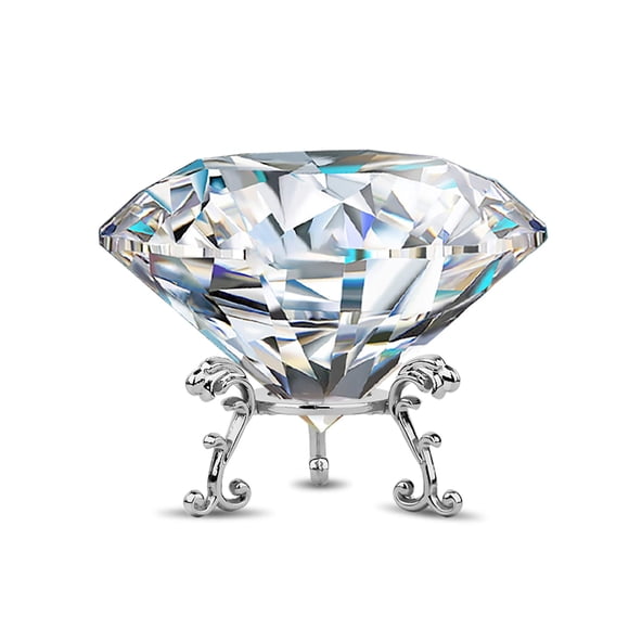 Escultura Adwikoso Diamante de Cristal de 8 cm con Soporte