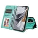 thumbnail image 5 of Funda tipo cartera FOXDOCK para OPPO Reno 10 Pro 5G , diseño girasol en relieve, cuero PU, cierre magnético, soporte y tarjetero, 5 of 5