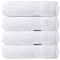 Juego De 4 Toallas De Baño Infinitee Xclusives Premium, Color Blanco Brillante