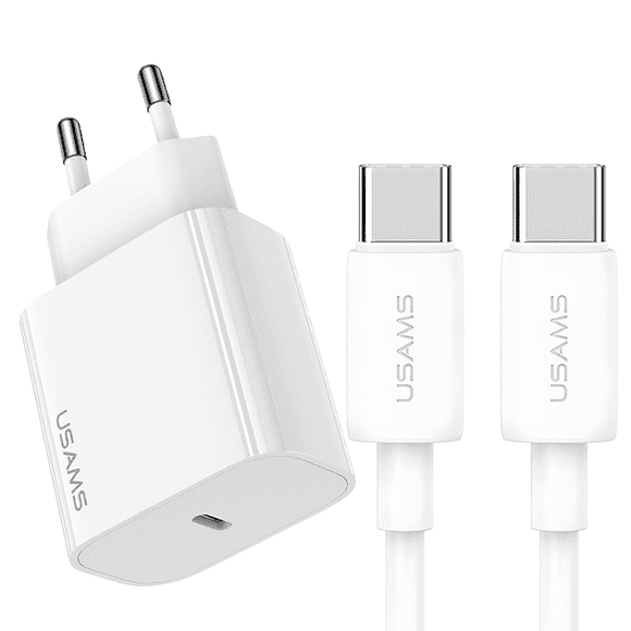 Cargador para Celular USB Tipo C 20W Certificado + Cable USB Tipo C TZ01