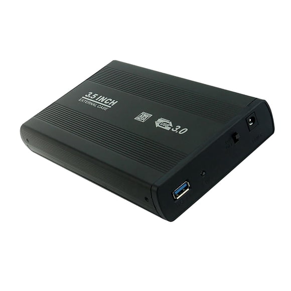 Caja de duro USB 3.0 a de 3.5 "HDD, adaptador de instalación fácil rendimiento No se necesita controlador , negro