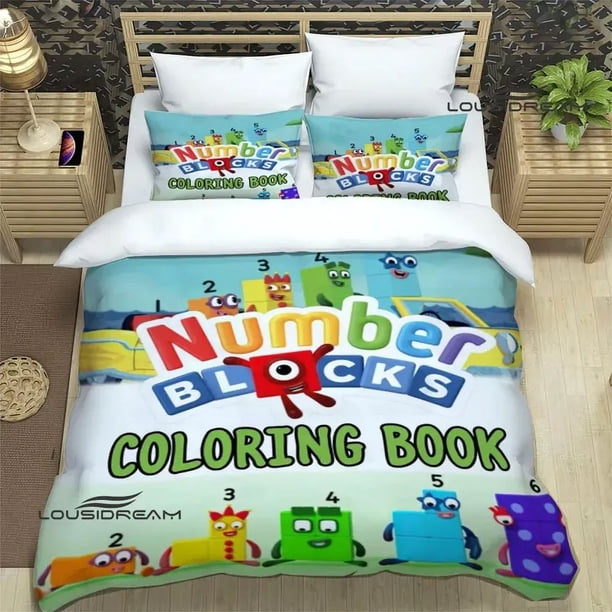 N-Number-Blocks cartoon print Bedding Sets exquisite supplies set duvet cover bed comfort set bedding set luxury birthday gift
