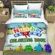 thumbnail image 1 of N-Number-Blocks cartoon print Bedding Sets exquisite supplies set duvet cover bed comfort set bedding set luxury birthday gift, 1 of 5