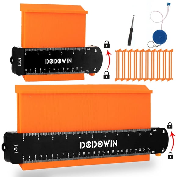 Herramienta de medición de contorno dodowin con cinta métrica y destornillador