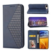 Funda Flip Foxdock Para Iphone 6 , Estilo Billetera Con Diseño Rombo, Correa De Mano Y Soporte, Uso Diario