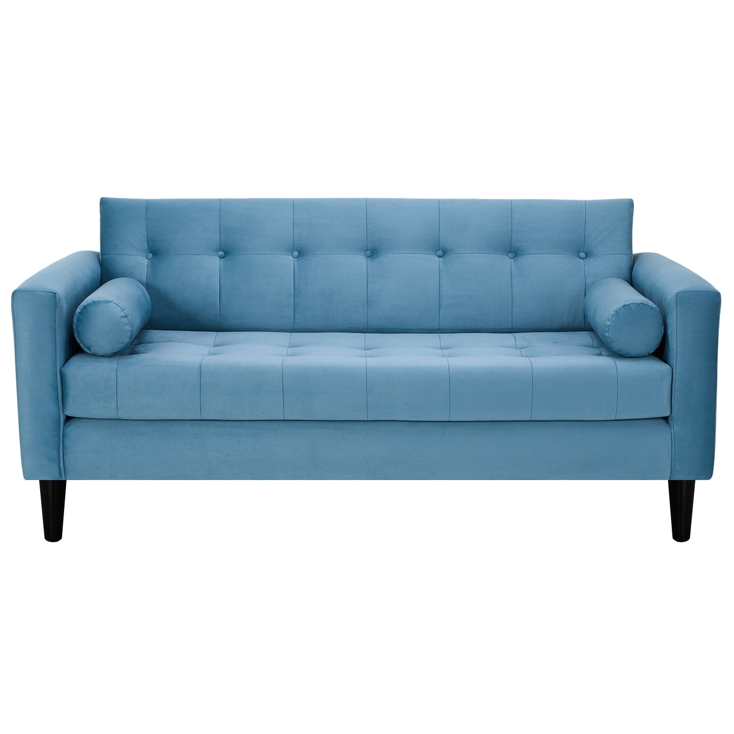 Bodevir - Sofa Retro 3c Felpa 00 Azul Petroleo
