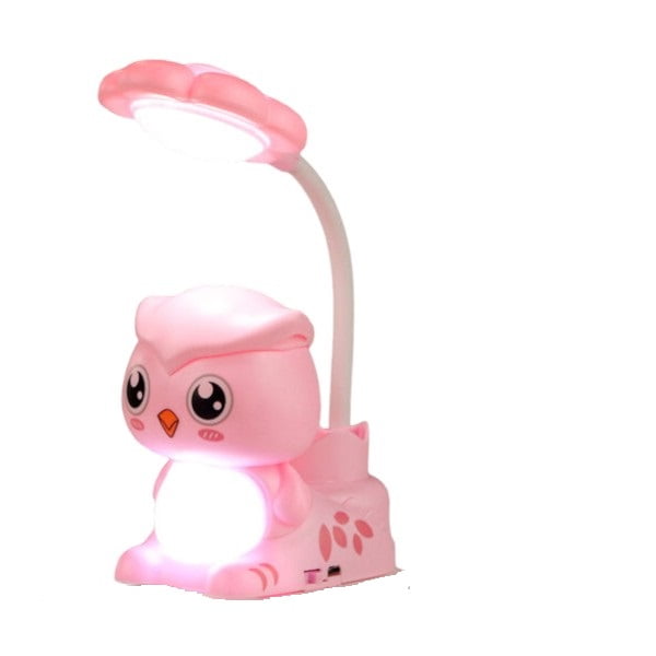 El Edén - Lámpara De Escritorio 3 En 1 Sacapuntas, Lapicero Y Lampara Rosado