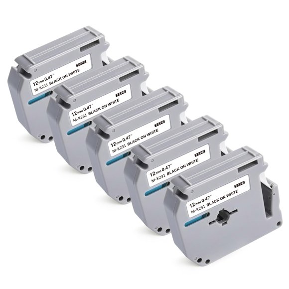 Recambio de cinta etiquetadora BEYONDTEK para Brother PT-M95 de 12 mm