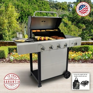 Parrilla A Gas 4 Quemadores + Quemador Lateral Kenmore