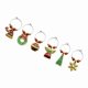 thumbnail image 4 of 6pcs / Set Anillos de copa de vino de Navidad Mark Charms Party Decor Angel Style, 4 of 5