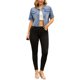thumbnail image 2 of INSPIRE CHIC Chaqueta de Jean Recortada de Manga Corta con Cuello Abierto Casual de Denim para Mujeres Regreso a Clases M Azul Claro, 2 of 6