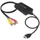 thumbnail image 1 of Convertidor de RCA a HDMI, adaptador de audio y video compuesto CVBS AV a HDMI 1080P con cable HDMI para PS2/Xbox/SNES/N64/VHS/VCR, grabadora de video y DVD, compatible con PAL/NTSC., 1 of 7