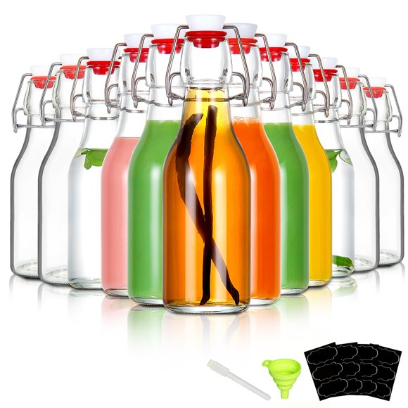 Botellas YEBODA 240 ml Pack de 12 con tapón swing de vidrio