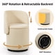 thumbnail image 3 of Stylish Upholstered Barrel Chair 360° Swivel Vanity Stool for Bedroom & Dining Chair, Built-in Storage, Soft Padded Accent Seat, Multi-Functional for Dressing/Dining, Free Cat Bed Stool Included, 3 of 3