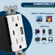 thumbnail image 2 of Enchufe USB TOPGREENER tipo C y tipo A, 15 A, 125 VAC, blanco, paquete de 6, 2 of 7