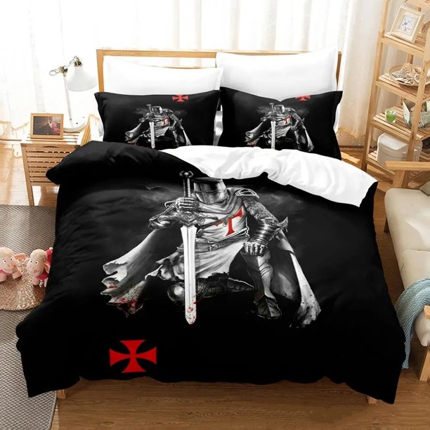 Christian Knights Templar Bedding Set Bed Set Aldult Bedroom Duvetcover Sets parure de lit