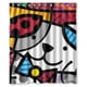 thumbnail image 1 of Cortina de ducha con diseño de grafiti de Romero Britto, juego de cortinas de baño con ganchos, tamaño 60 x 72 pulgadas, 1 of 3