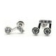 thumbnail image 2 of Aros de Nota Musical con Circones Transparentes de Plata 925, 2 of 2