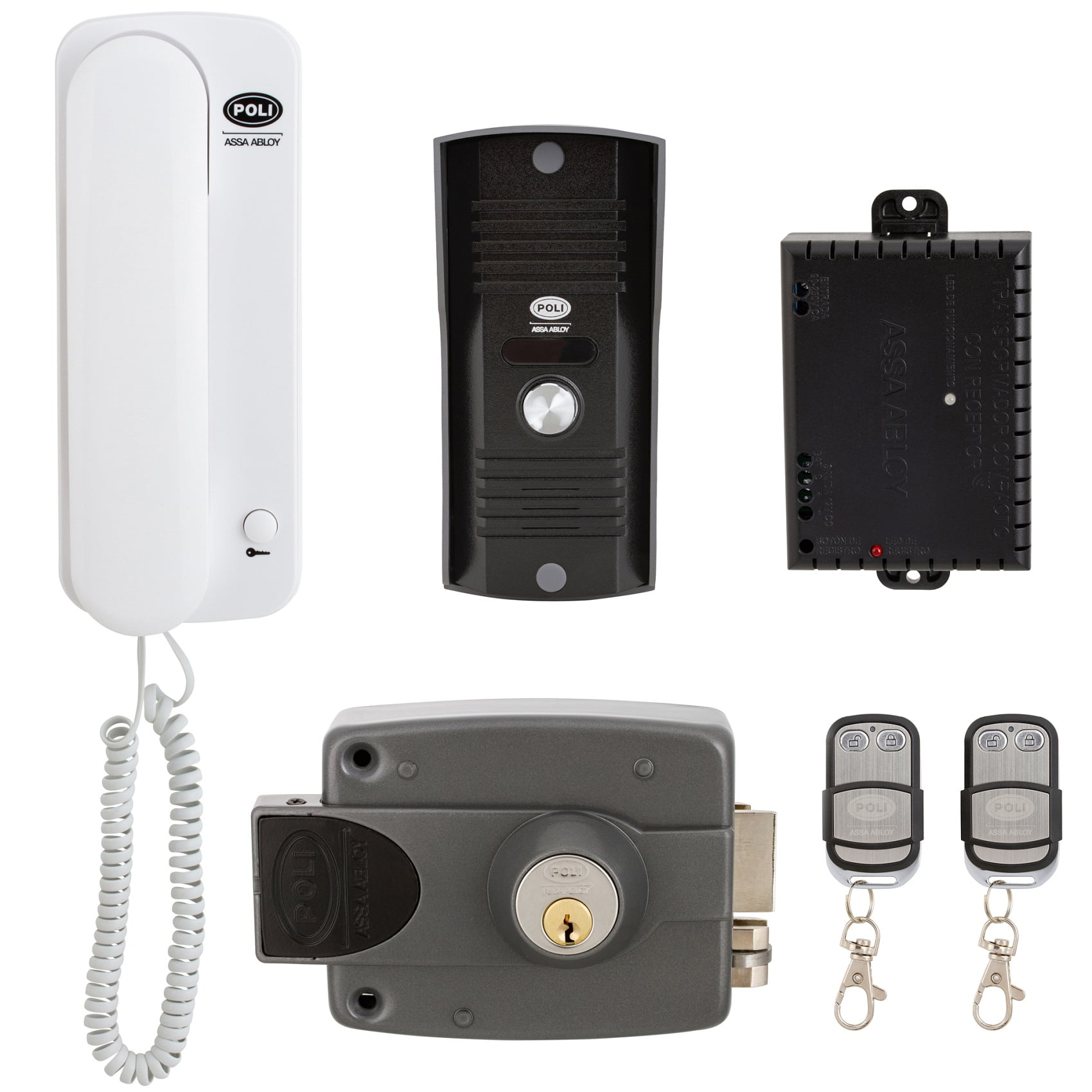 Kit Portero Poli Cerradura Eléctrica + Controles Remotos