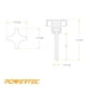 thumbnail image 3 of Knobs POWERTEC 1/4-20 de 4 puntos con 2 pernos roscados, paquete de 10, 3 of 5