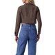 thumbnail image 3 of INSPIRE CHIC Chaqueta de Mezclilla Recortada Lavada de Primavera Verano con Botones y Cuello Desgastado para Mujer, Café XL, 3 of 6