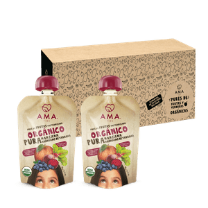 Ama Time - Pack 32 Unid - Puré Manzana Arándano Betarraga 90 G