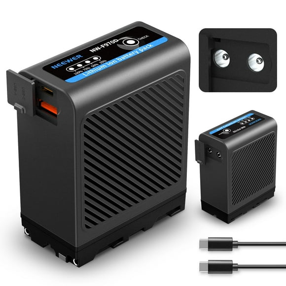 Batería de repuesto Neewer NP-F970 10500mAh con puertos USB C y DC