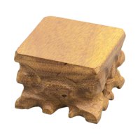 Bothyi - Soporte De Exhibición De Piedra De Madera, Base De Jarrón Para Estantería, Accesorios De Fotografía De Escritorio, Cuadrado