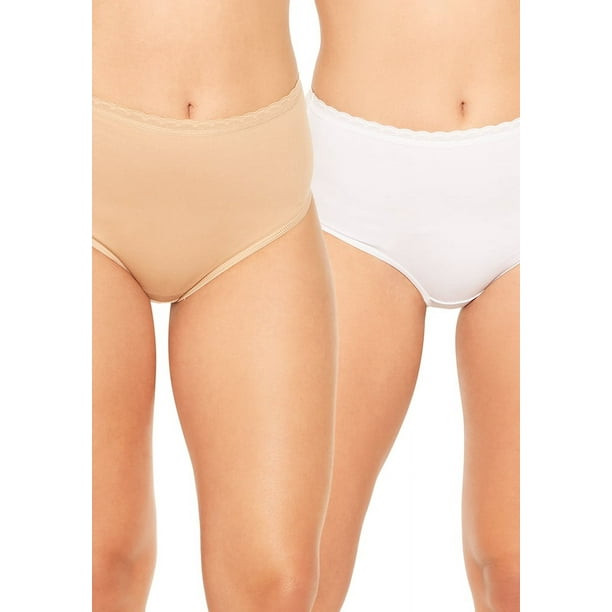 Calzón Maxi Pack de 2 Algodón Elasticado 10702P Blanco