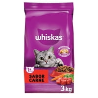 Alimento Seco Gato Adulto Sabor Carne Bolsa 3 Kg Whiskas