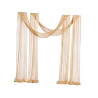 Bothyi - Camino De Mesa Drapeado Con Arco Para Boda, Reutilizable Para Telón De Fondo, Fiesta Temática, Vacaciones, Dorado