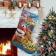 thumbnail image 1 of Super Wings Tema: Calcetines de Navidad, fino lino blanco para colgar en escaleras y chimenea, decoración navideña para el hogar, regalo de Navidad. 45cm × 32cm, 1 of 5