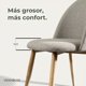 thumbnail image 4 of Silla Comedor Moderna Acolchada Metal Sora Venhoouse Lino Greige, 4 of 8