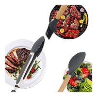 Disparo - Set De Utensilios De Silicona Y Madera Para Cocina Gris