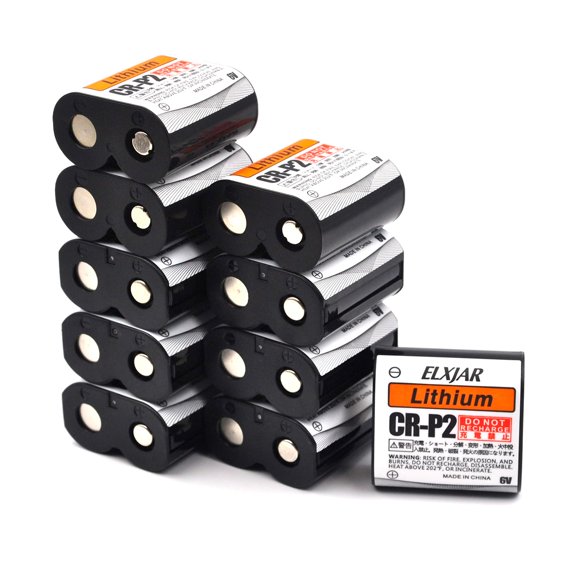 Batería fotográfica de litio hflexgrad CR-P2, 6 V, 1500 mAh (paquete de 10)