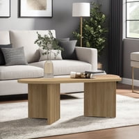 Tuhome - Mesa De Centro Ted Fresno Europeo 42,2X120,2X52,7 Cm