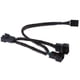 thumbnail image 3 of Divisor De 4 Pines Cable De Alimentación Del Ventilador De La PC De La Computadora 1 A 3 Con Funda Negra, 3 of 3