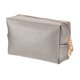 thumbnail image 1 of Bolsa de Maquillaje Cuadrada de Cuero PU, Organizador Cosmético Impermeable con Cremallera para Viaje, Neceser para Mujeres para Sostener Brochas de Maquillaje (Gris Dorado, Pequeño), 1 of 7