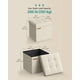 thumbnail image 3 of Storage Ottoman SONGMICS - Reposapiés plegable (30 x 30 x 30 cm), color blanco, 3 of 6