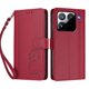 thumbnail image 3 of Funda Cartera Trébol para Xiaomi 15 Pro con Ranuras Tarjetas y Carga Inalámbrica Rojo, 3 of 6