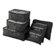 thumbnail image 1 of Set 6 organizadores de equipaje de viaje bolsa ropa interior negro, 1 of 3