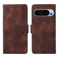 Carcasa Foxdock Google Pixel 9 De Cuero Pu, Diseño Acolchado Clásico, Protección Contra Caídas Y Rayones