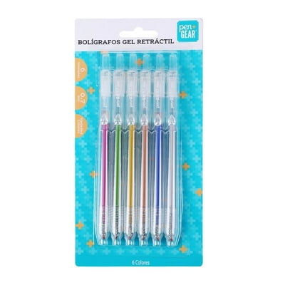 Lápiz Gel Retráctil 6 Unidades Pen&Gear