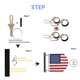 thumbnail image 3 of Clip para Mástil CARDCONVEX Acero Inoxidable Ajustable 4 Piezas, 3 of 5