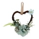 thumbnail image 1 of corazón rústico ratán simulación rosa flor casa puerta dintel decoración verde azul, 1 of 3